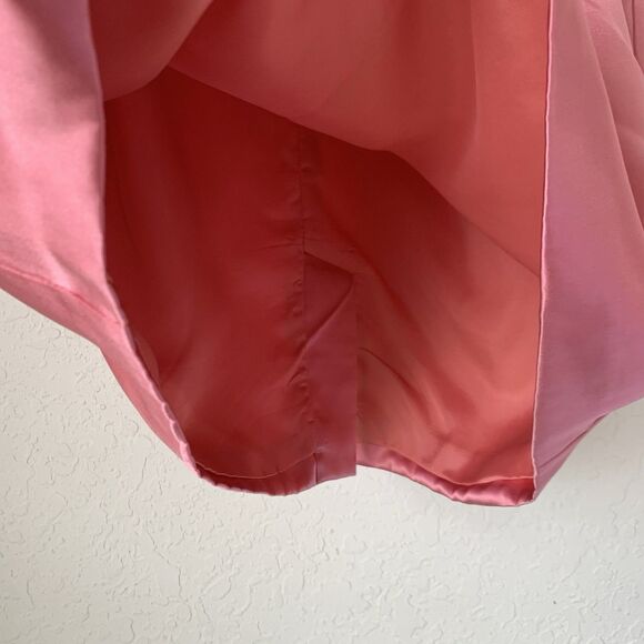 J Crew Dress Women 6 Pink 100% Silk Satin Barbiecore Preppy Twee Wedding Guest - Picture 6 of 9